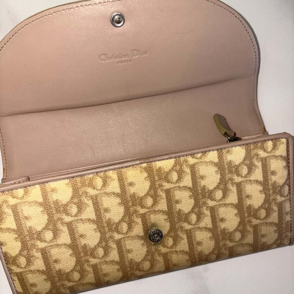 Christian Dior Vintage Trotter Romantique Bow Long Continental Wallet - Picture 11 of 13